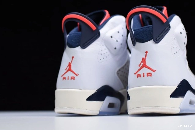 1st Kicks 23-Neutral Infrared 6 Air Jordan 384664-104 White Retro Tinker Grey-Sail 0628